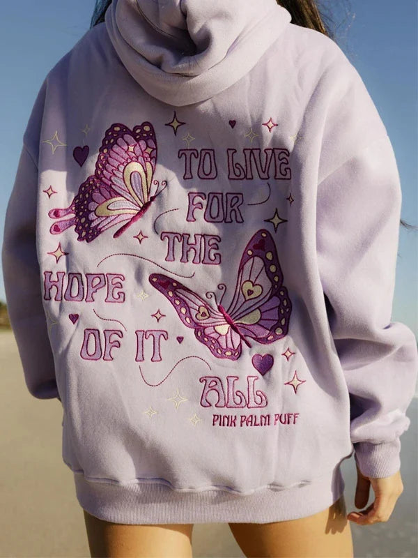 Pink To Live For The Hope Of It All Hoodie