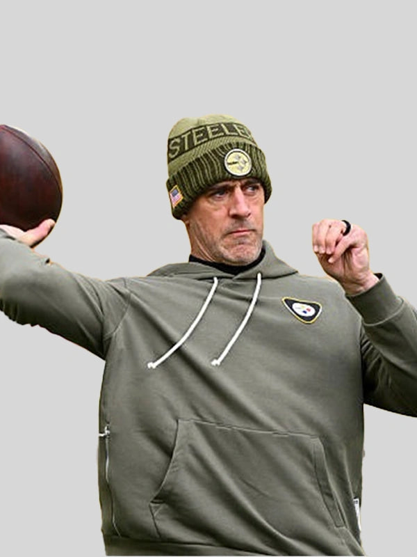 Pittsburgh Steelers 2025 Salute to Service Hoodie Aaron Rodgers