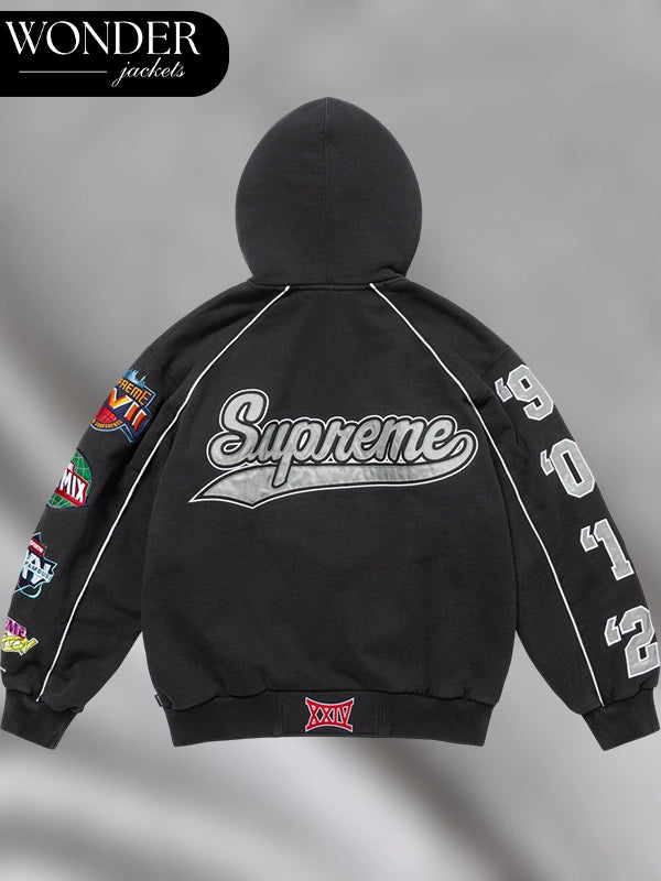Playoffs Zip Up Black Hooded
