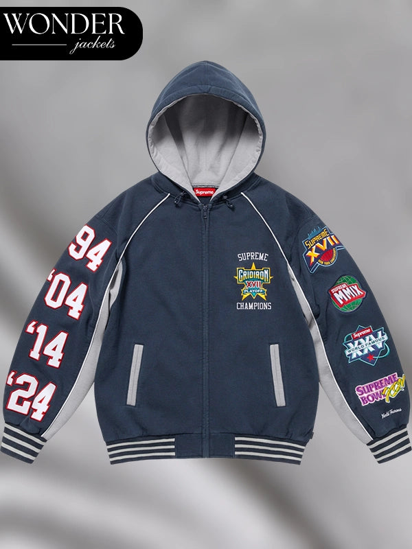 Playoffs Zip Up Hooded NavyBlue