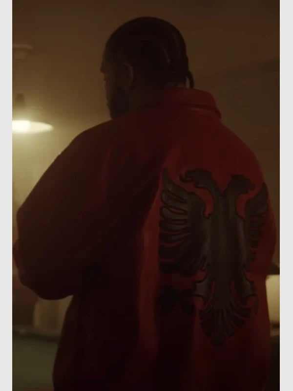 Polar Opposites Drake Albanian Flag Leather Jacket