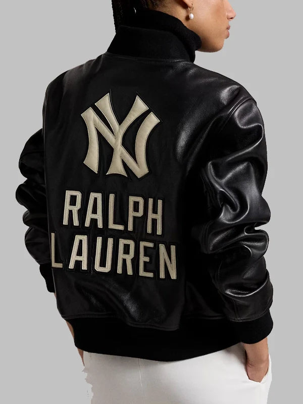 Polo Ralph Lauren Yankees Leather Bomber Jacket