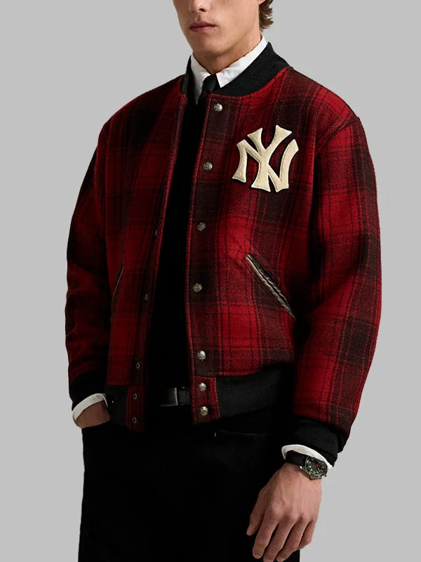 Polo Ralph Lauren Yankees Red Plaid Jacket