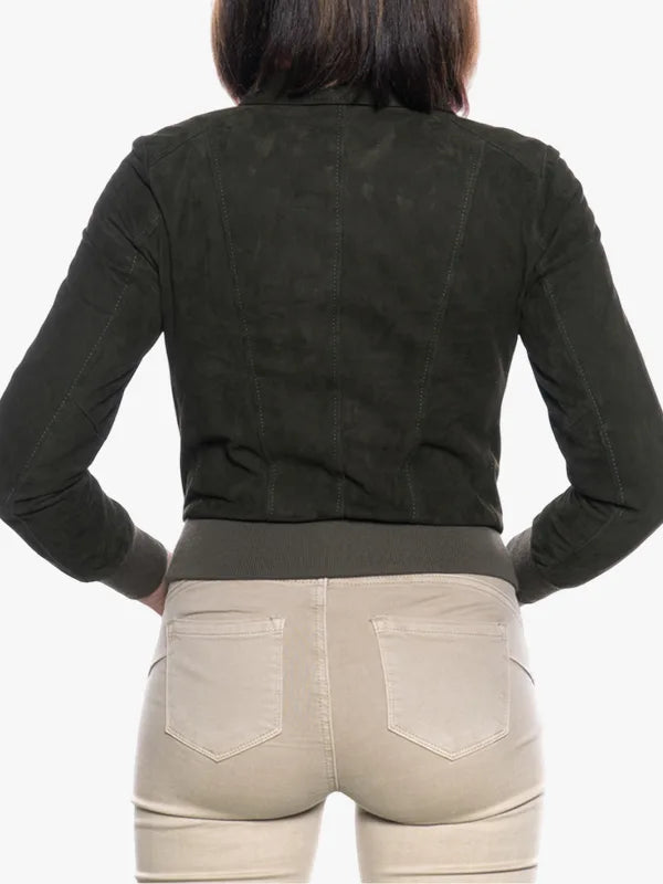 Polo Bomber Jacket in Green 