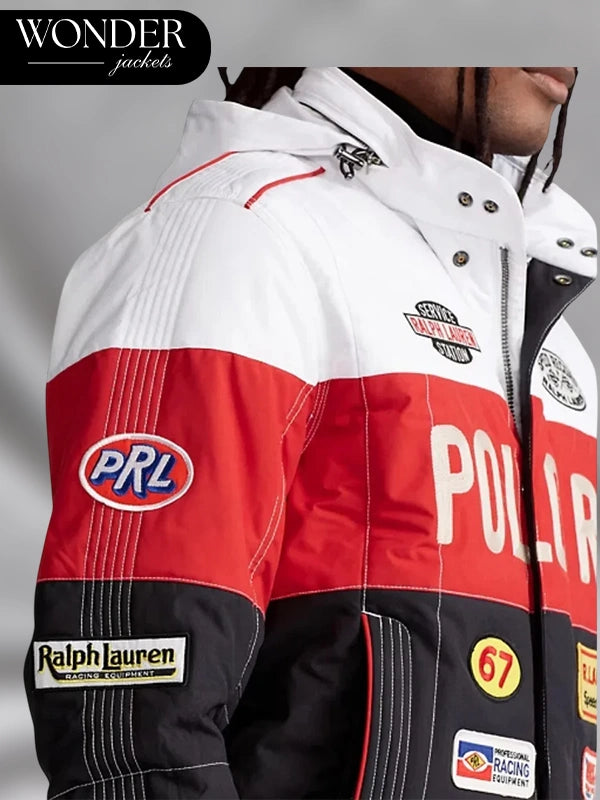Polo Ralph Lauren Speed Parts Racing Jacket White, Red And Black