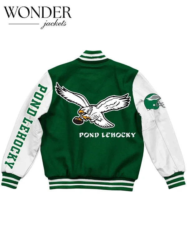 Pond Lehocky X Eagles Letterman Varsity Jacket