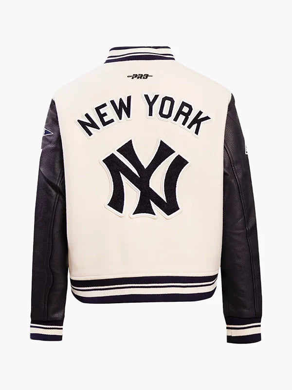 Pro Standard NY Yankees Cream Varsity Jacket