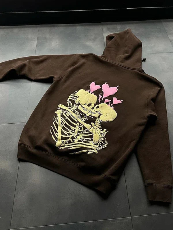 Puff Print Death Do Us Part Printing Hoodie