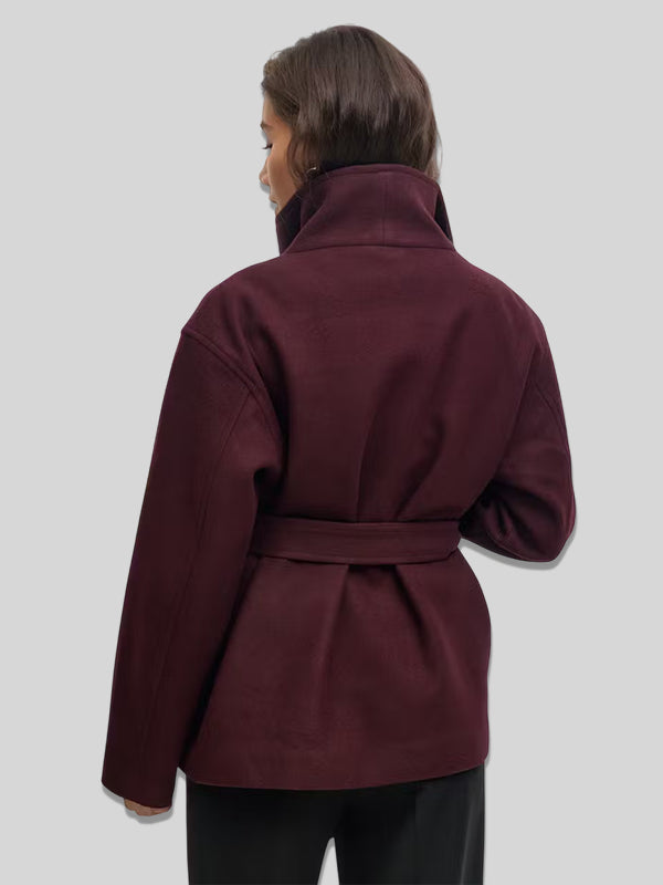 Purple High Neck Short Jacket Gina Tricot