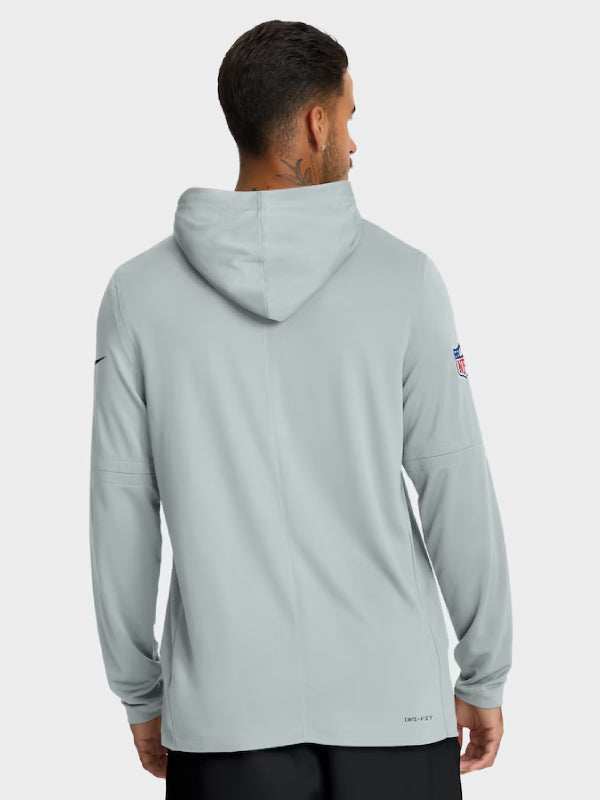 Raiders Nike Performance Long Sleeve Hoodie T-Shirt Silver