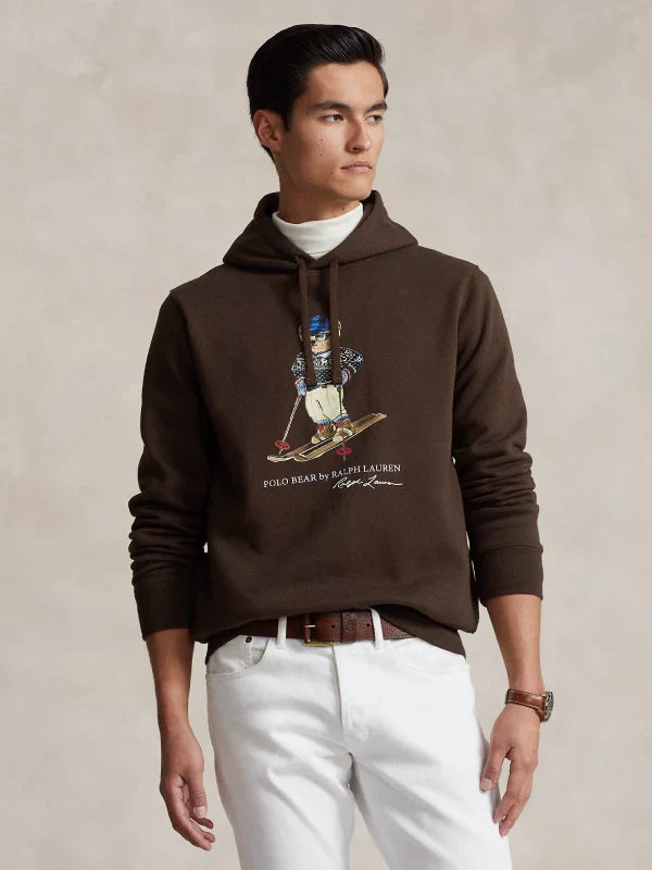 Ralph Lauren Polo Bear Brown Fleece Hoodie