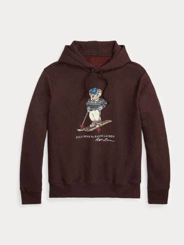 Ralph Lauren Polo Bear Fleece Hoodie Brown