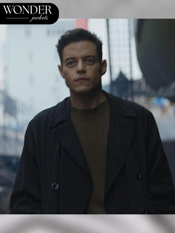 Rami Malek The Amateur Black Coat