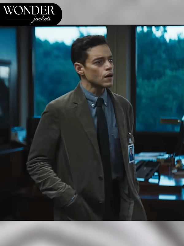 Rami MalekThe Amateur Grey Coat