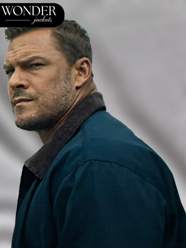 Reacher 2025 Alan Ritchson Blue Jacket