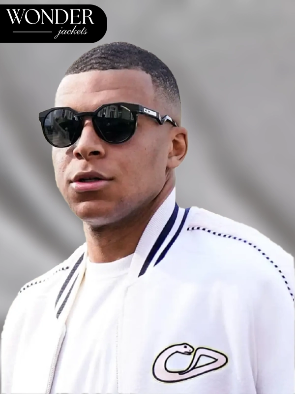 Real Madrid Kylian Mbappe Christian Dior Varsity Bomber Jacket