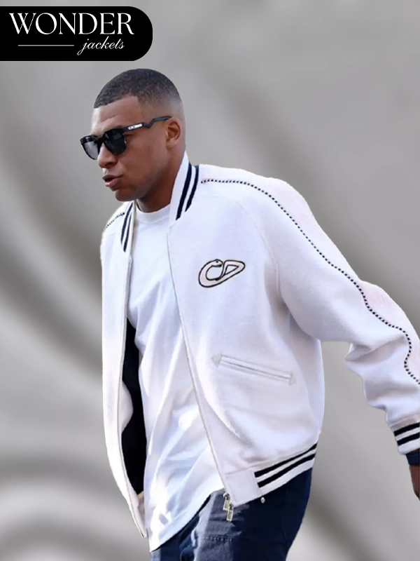 Real Madrid Kylian Mbappe Dior Varsity Jacket
