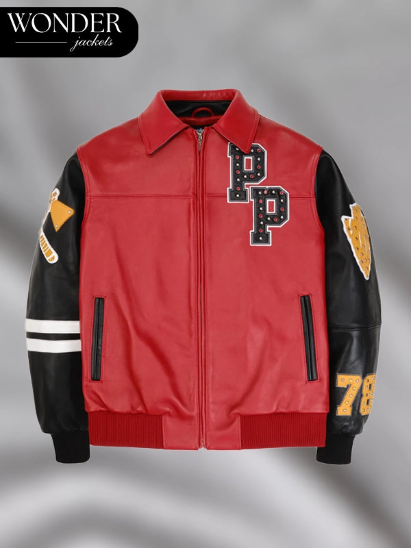 Red And Black Pelle Pelle Renegades Leather Jacket