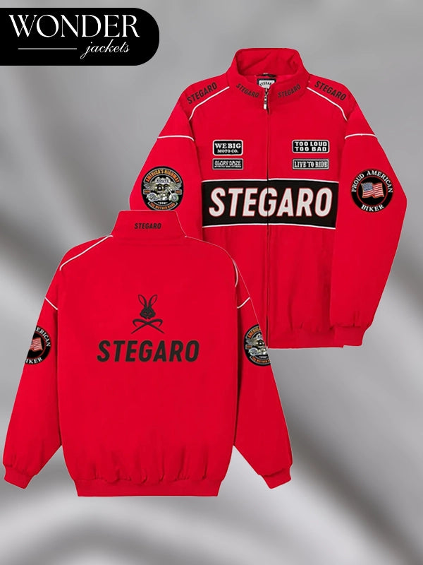 Red Stegaro Moto Jacket