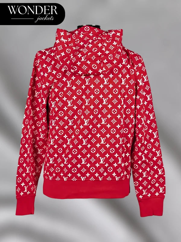 Red Supreme x Louis Vuitton Hoodie