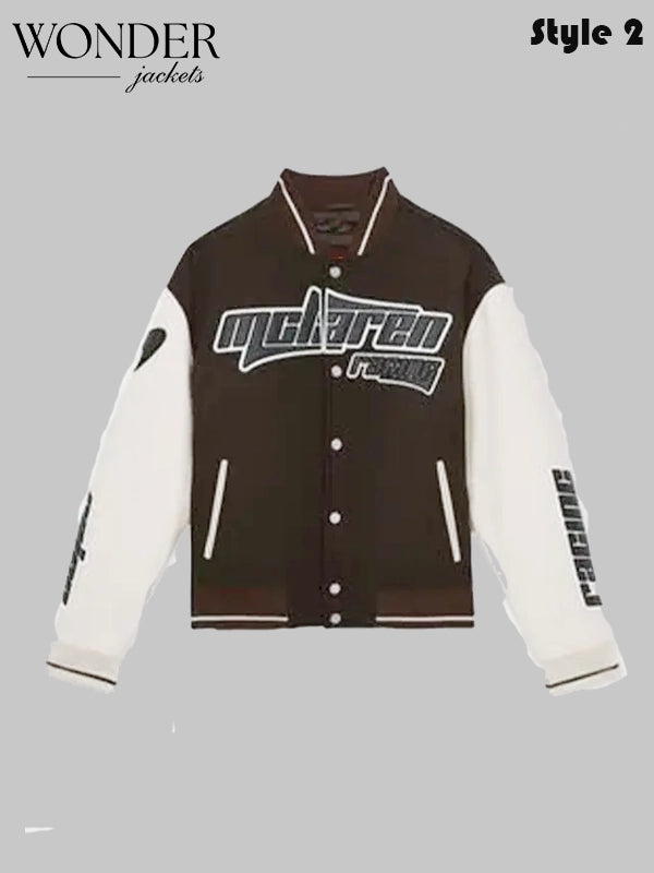 Reiss x McLaren F1 Team Bomber Jacket Brown