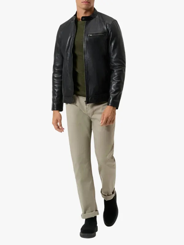 Schwarze Herrenlederjacke Andre