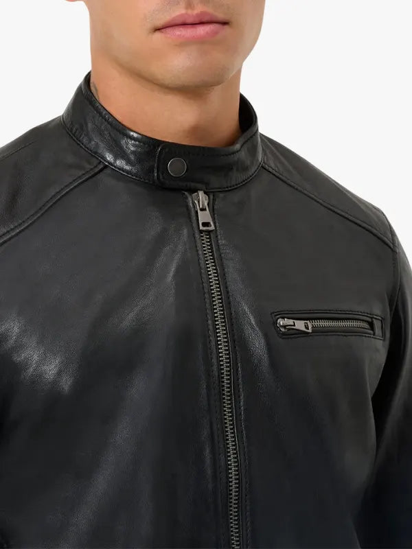 Schwarze Herrenlederjacke Andre