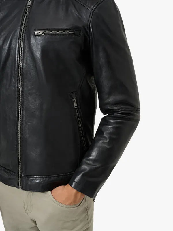 Schwarze Herrenlederjacke Andre