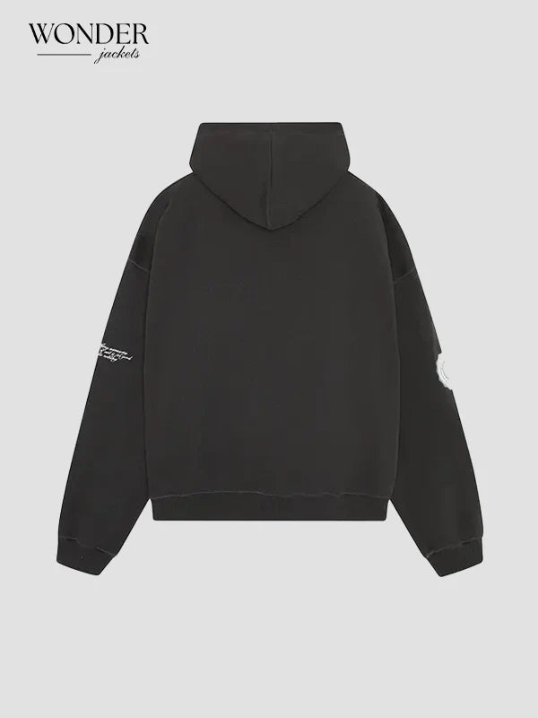 Riot Oversized Black Hoodie