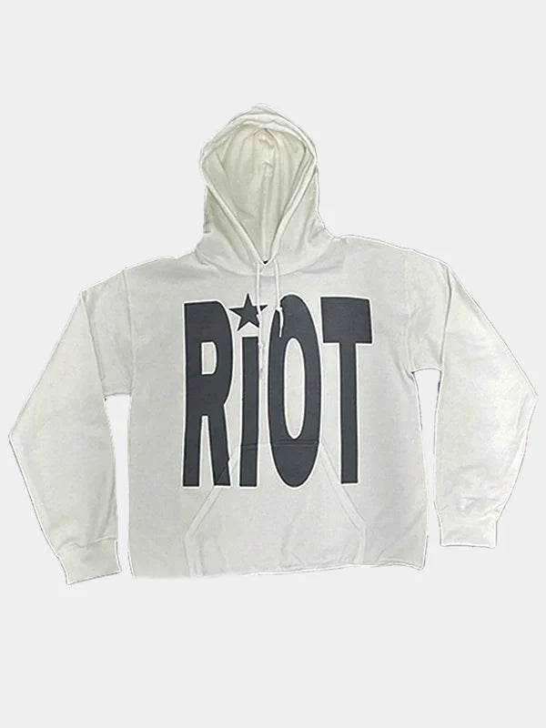Riot White Hoodie