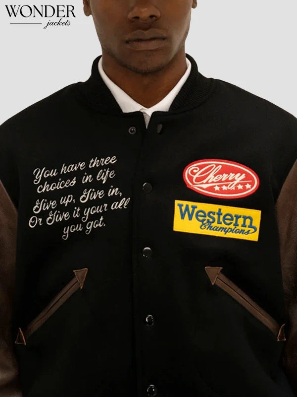 Rodeo Champ Varsity Jacket Cherry