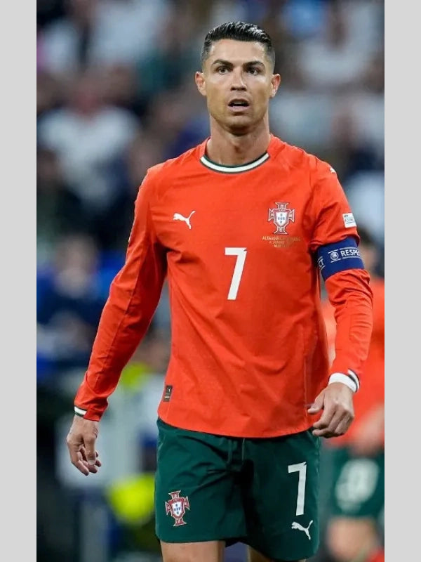Ronaldo Portugal 2025 Orange Puma Jersey