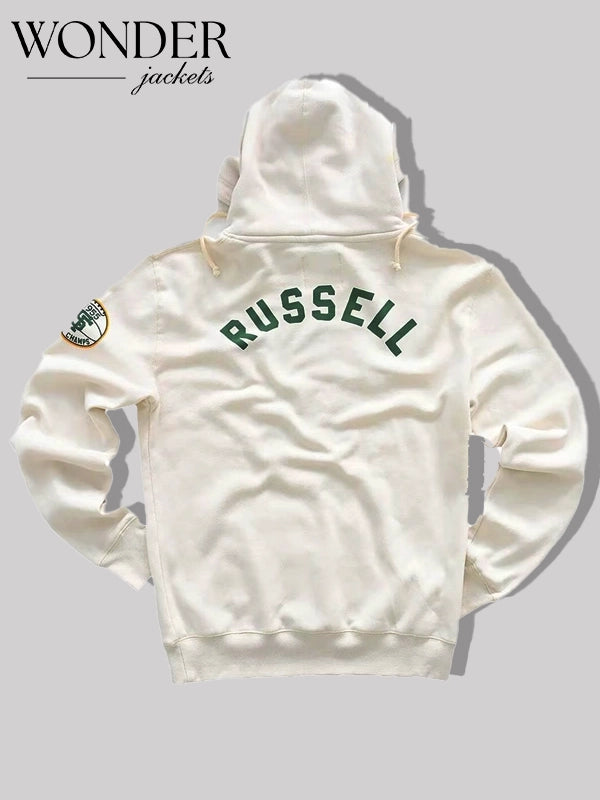 Roots of Fight Bill Russell White San Francisco Dons 1955 NCAA Mens Basketball National Champions Hoodie