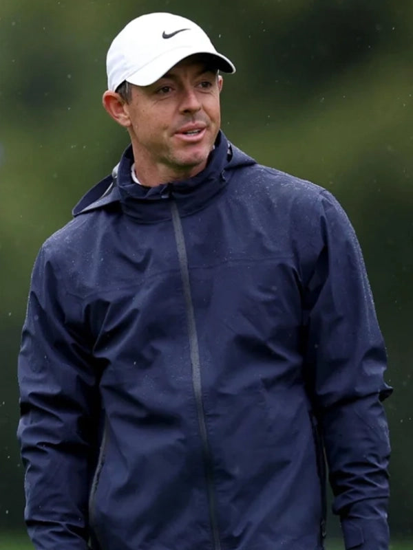Rory McIlroy Amgen Irish Open 2025 Blue Rain Jacket