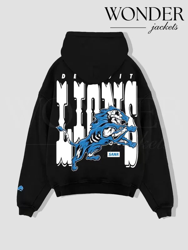 SANA x Detroit Lions Skeleton Hoodie Black