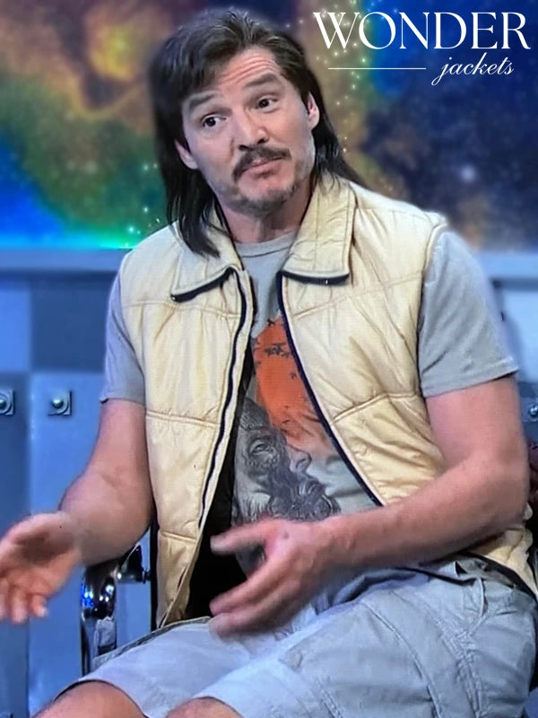 SNL 50th Anniversary Pedro Pascal Puffer Vest