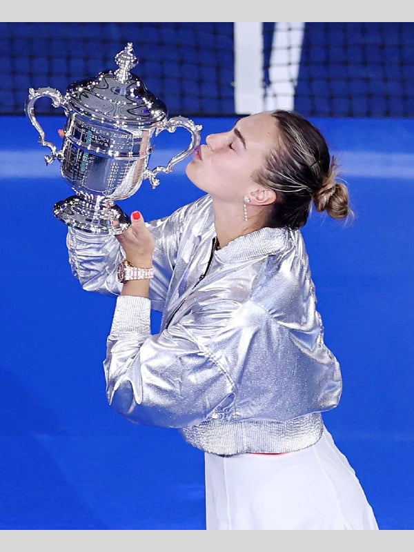 Sabalenka Silver Crop Jacket US Open 2025