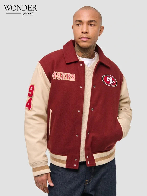 San Francisco 49ers AbercrombieVarsity Bomber Jacket