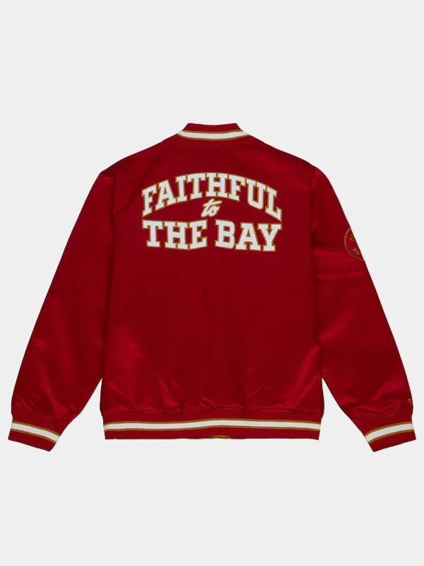 San Francisco 49ers Faithful to the Bay Satin Varsity Jacket