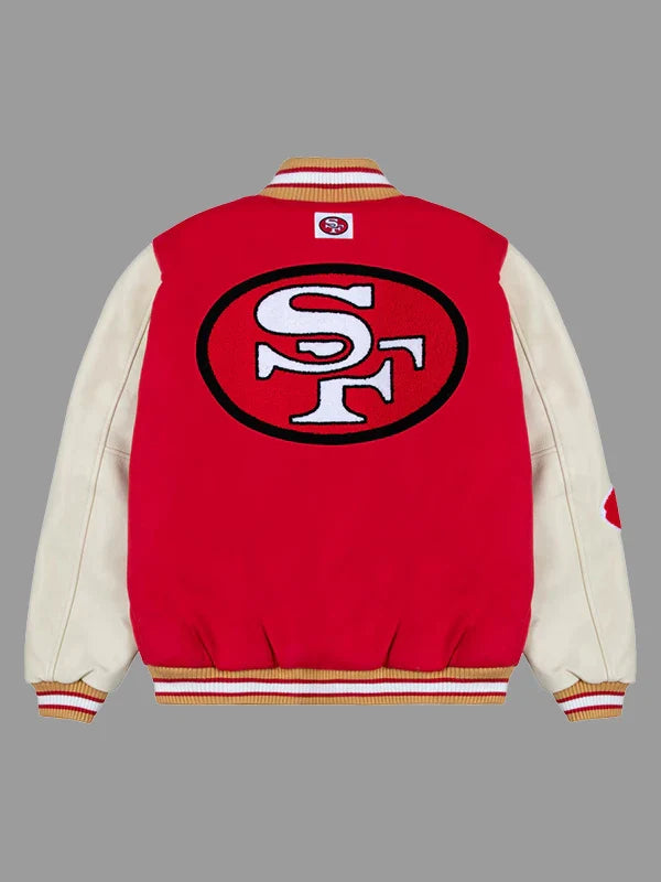 San Francisco 49ers GOLF WANG Scarlet Letterman Full-Snap Jacket