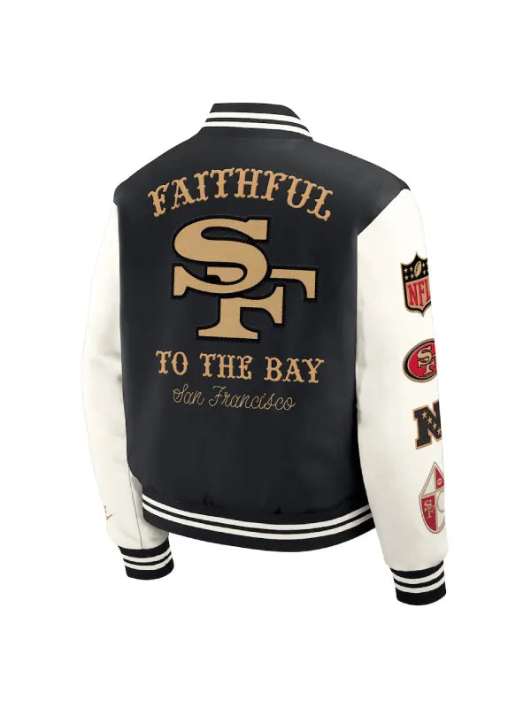San Francisco 49ers Nike Black Rivalries Varsity Jacket