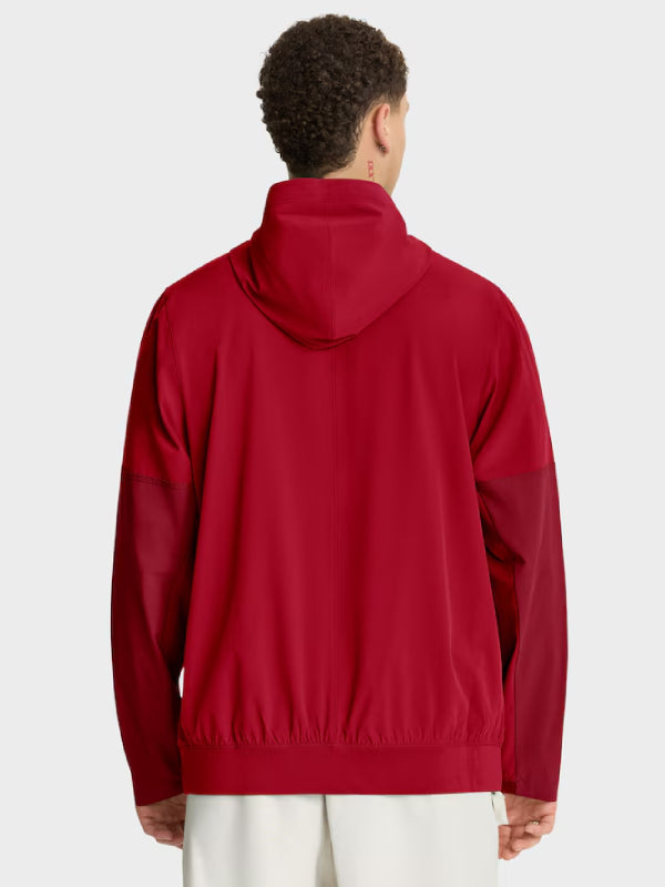 San Francisco 49ers Nike Sideline Anorak Half-Zip Hoodie Jacket Red