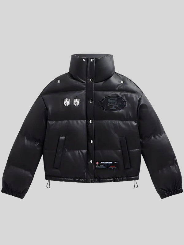 San Francisco 49ers Off Season x NFL Leather Puffer Jacket