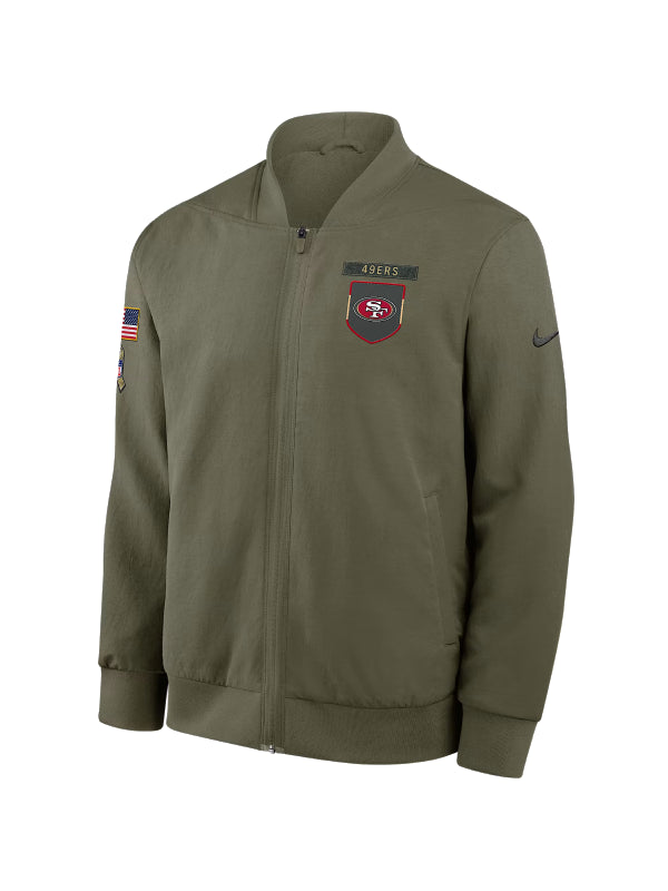 San Francisco 49ers Salute to Service Bomber Jacket 2025