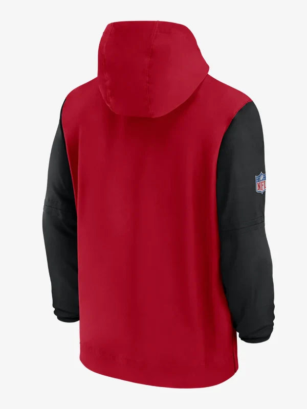 San Francisco 49ers Sideline Pre-Game Player Nike Half-Zip Hooded Jacket