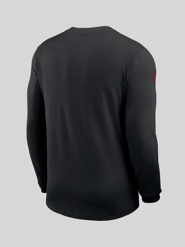San Francisco 49ers Nike Black Sideline Coach Long-Sleeve Top Shirt