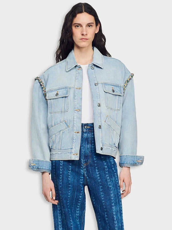 Sandro Denim Jacket Blue