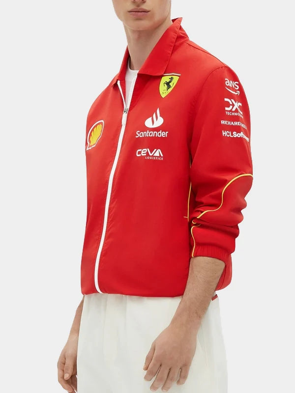 Scuderia Ferrari F1 2024 Team Soft Shell Red Jacket
