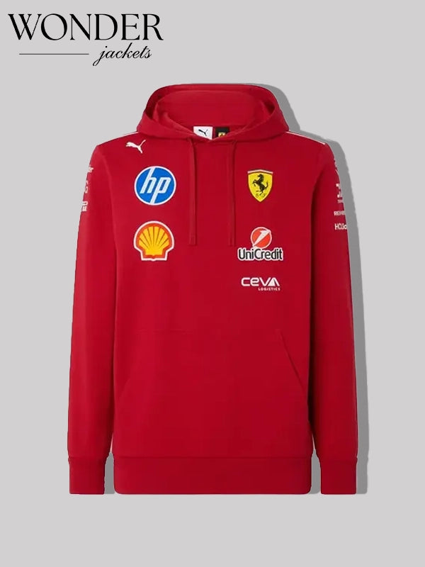 Scuderia Ferrari HP 2025 Team Hoodie Red