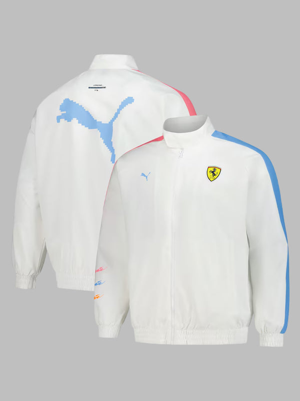 Scuderia Ferrari Miami Grand Prix T7 White Track Jacket